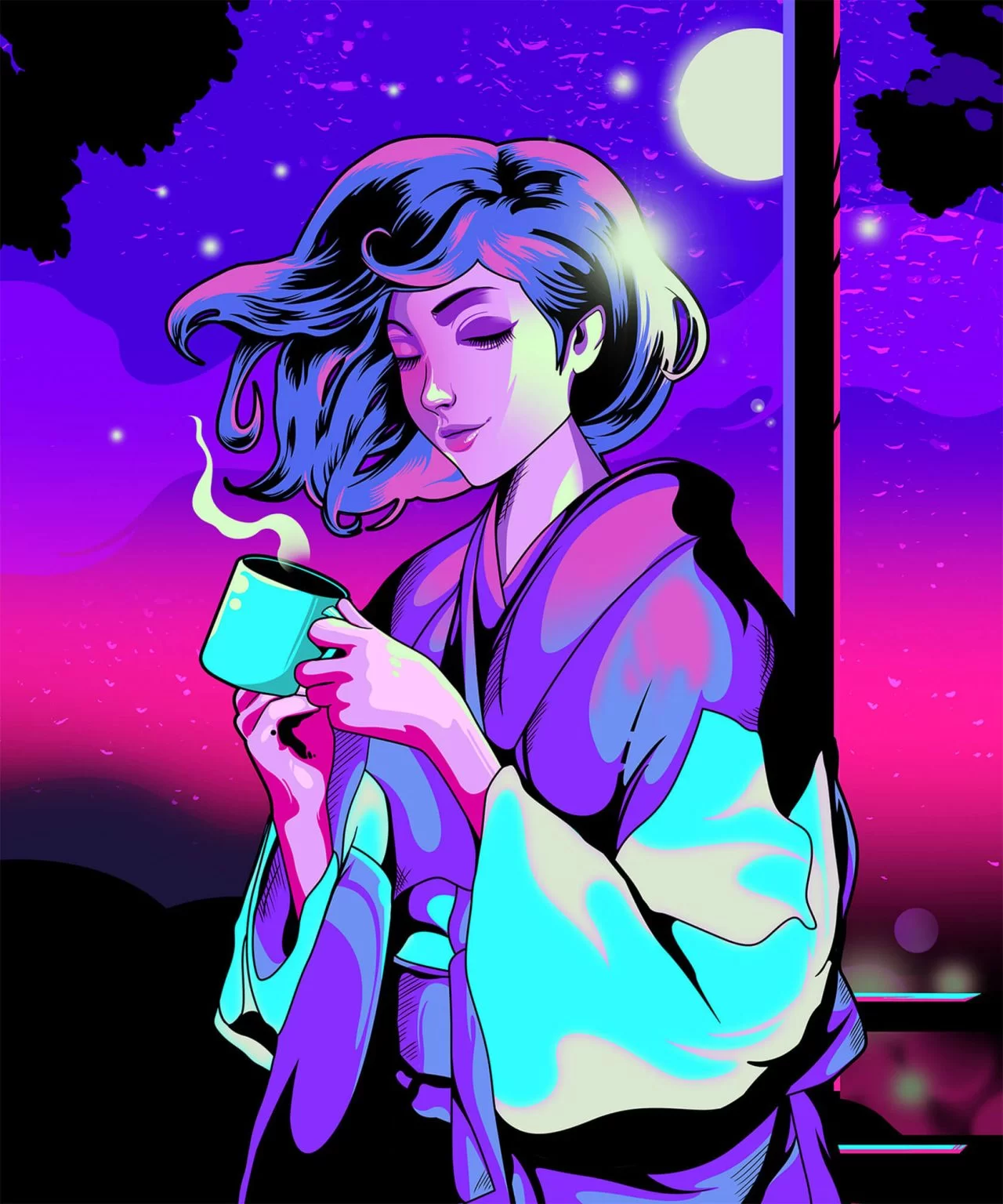 Đắm chìm trong thế giới cyberpunk rực rỡ của Dale Lendl